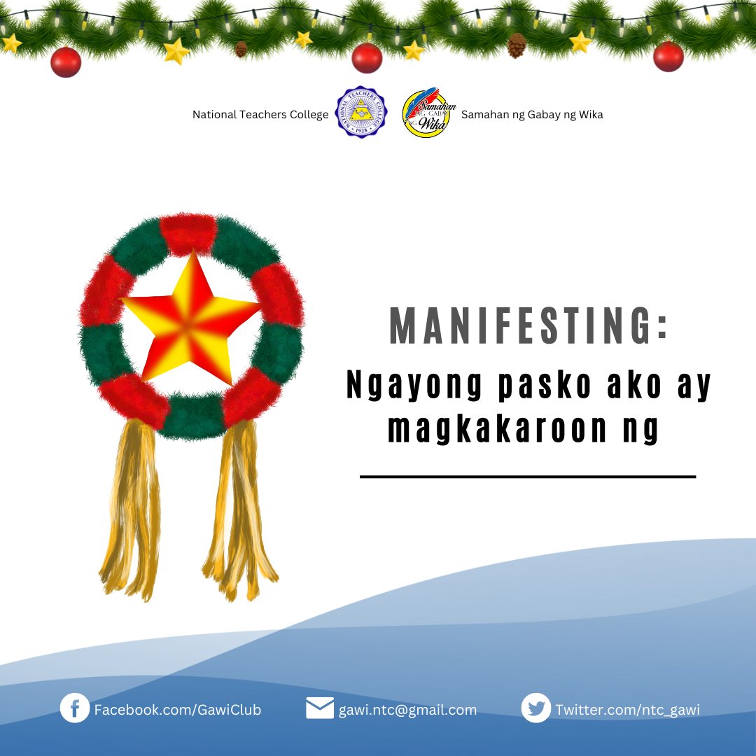 Ikaw Dalubwikang Uragon at Uragong Tanglaw, "𝐌𝐀𝐍𝐈𝐅𝐄𝐒𝐓𝐈𝐍𝐆: 𝐀𝐤𝐨 𝐚𝐲 𝐦𝐚𝐤𝐚𝐭𝐚𝐭𝐚𝐧𝐠𝐠𝐚𝐩 𝐧𝐠 _______ 𝐧𝐠𝐚𝐲𝐨𝐧𝐠 𝐏𝐚𝐬𝐤𝐨!

#GAWIngMakabuluhanangPasko
#DalubwikangUragon
#UragongTanglaw