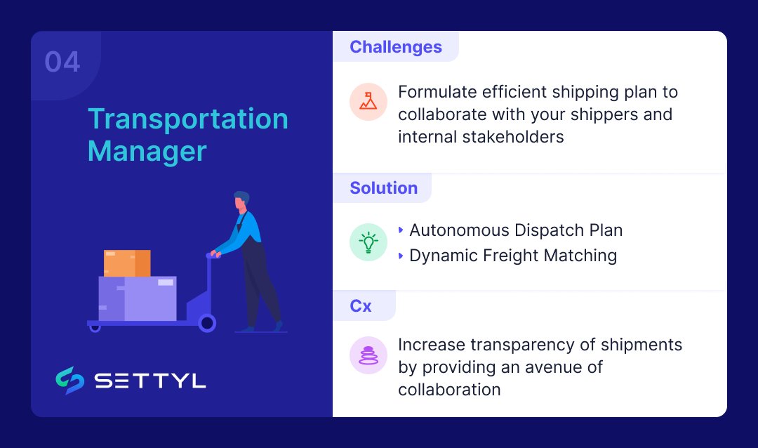 SettylCorp's tweet photo. Formulate efficient shipping plan to collaborate with your shippers and internal stakeholders #SupplyChainCollaboration #CRMNetworkVisibility

https://t.co/GuNp41err4

#TransportationManagers #DispatchTracking #Dispatch #RealTimeVisibility #LowCodePlatform https://t.co/bHmdptbcu4
