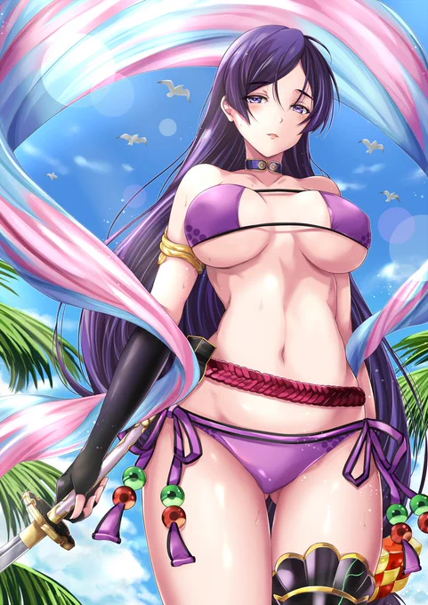 便乗です🩱
#くそ寒いので水着絵を貼る 