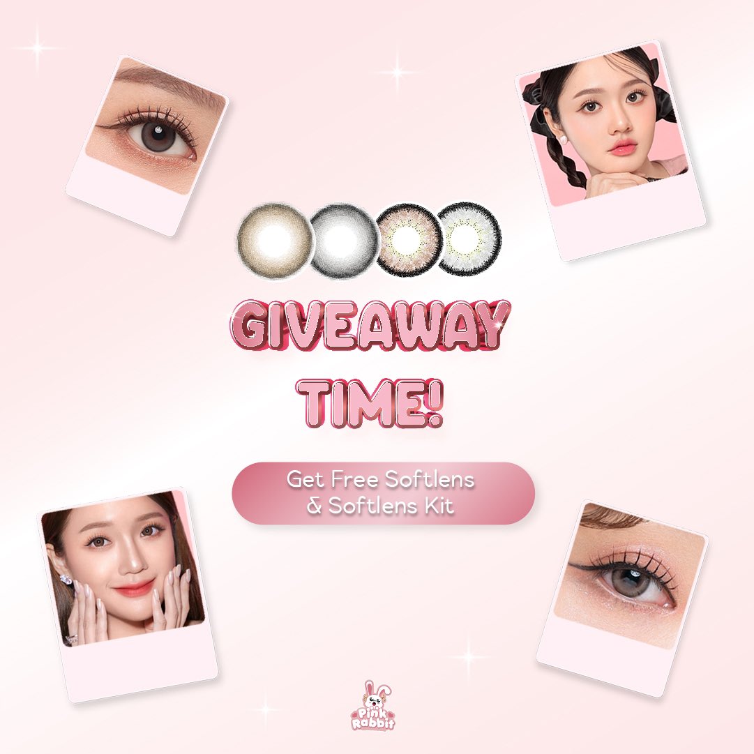💗PINK RABBIT #GIVEAWAY SOFTLENS GRATIS💗

Siapa yang pengen banget pake softlens dari Pink Rabbit?👀 sini MinPink kasih kasih tau caranya PRetty...

- Follow <a href="/pinkrabbitlens/">Pink Rabbit Lens | Best softlens🫰🏻</a>
- RT &amp; ♡ tweet ini
- Reply mau softlens warna apa dari MinPink🤩

End 28 Desember, good luck PRetty!