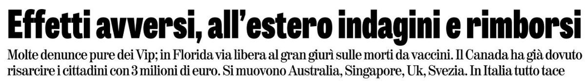 PasqualDiMatteo's tweet photo. #Effettiavversi: il #Canada sta già risarcendo i cittadini danneggiati dal #vaccino. Si muovono #Australia, #Florisa, #Svezia, #GranBretagna e #Singapore. In Italia, crediamo ancora alle fake news dei virostar.
#vaccini #quartadose #Covid_19 #COVID https://t.co/A417b51eGW