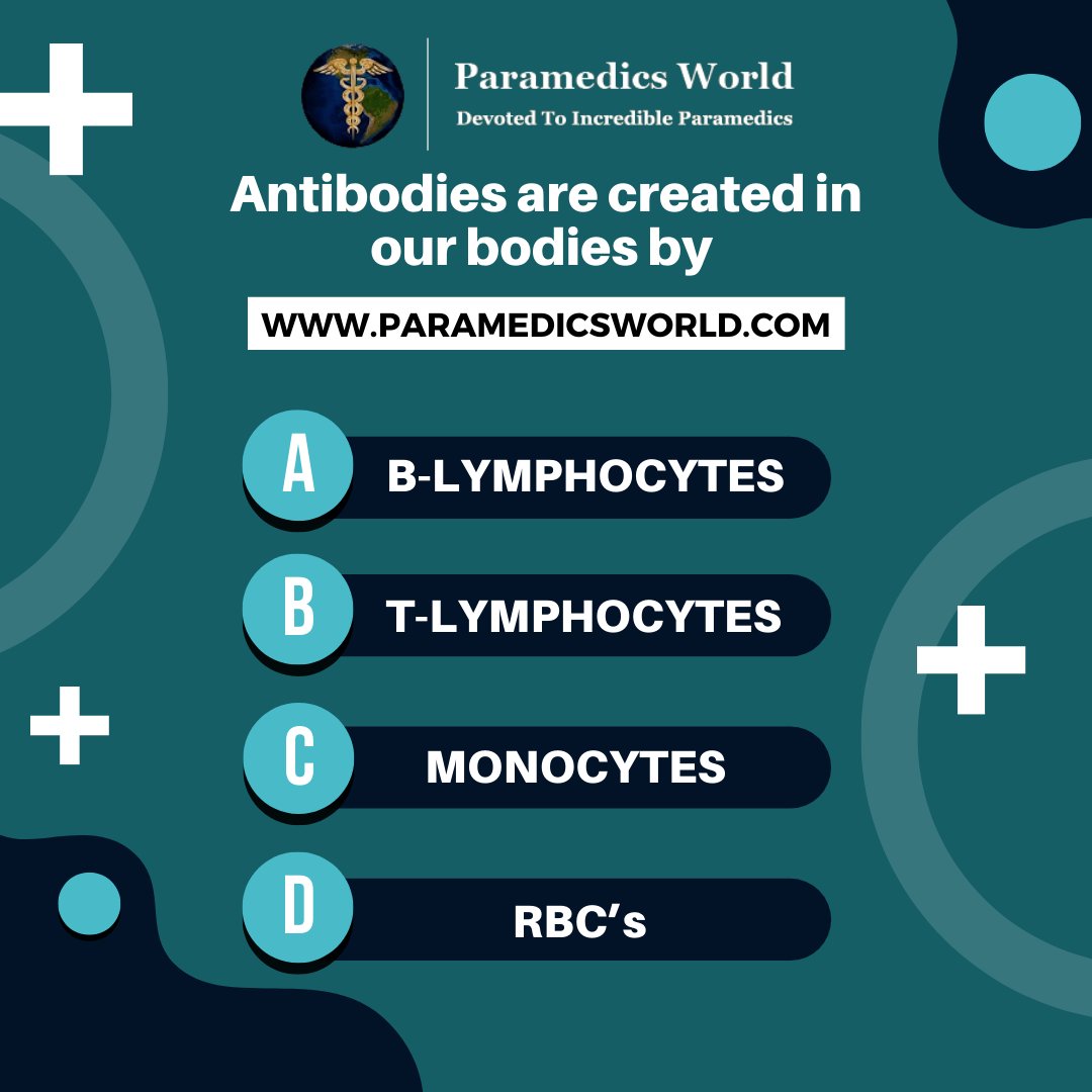 PARAMEDICS WORLD on Twitter "Which of the following creates antibodies