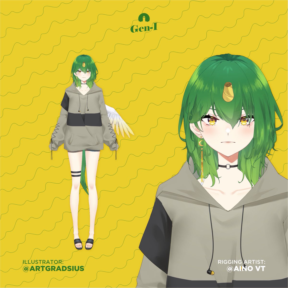 Hii 💚
My name is Lauriel Mavis, and I'm your virtual little sister! I'm a half humicorn and half pegasus from Reapgard Forest 🦄🕊️
I like to play games 🎮, so I hope we can play together,
*ps : i have skill issue 😌

Let’s have fun together✨
#LaurielMavis #VtuberId #ModelReveal