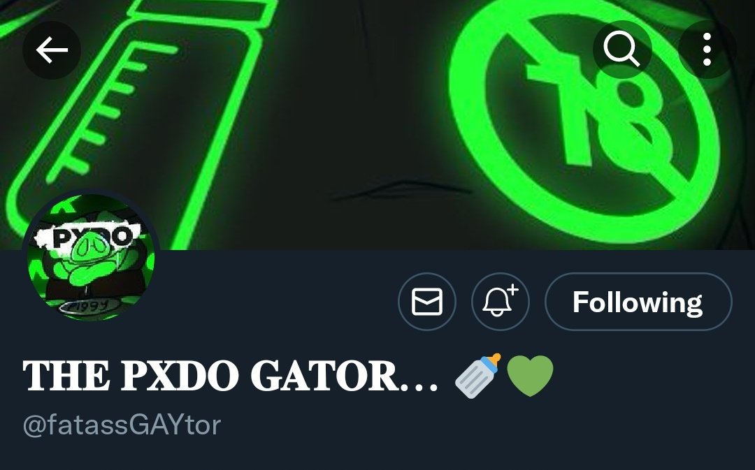 // A heads up that @/ fatassGaytor flipped to a ageplay account. I've unfollowed and blocked so wanted to let yall know too.