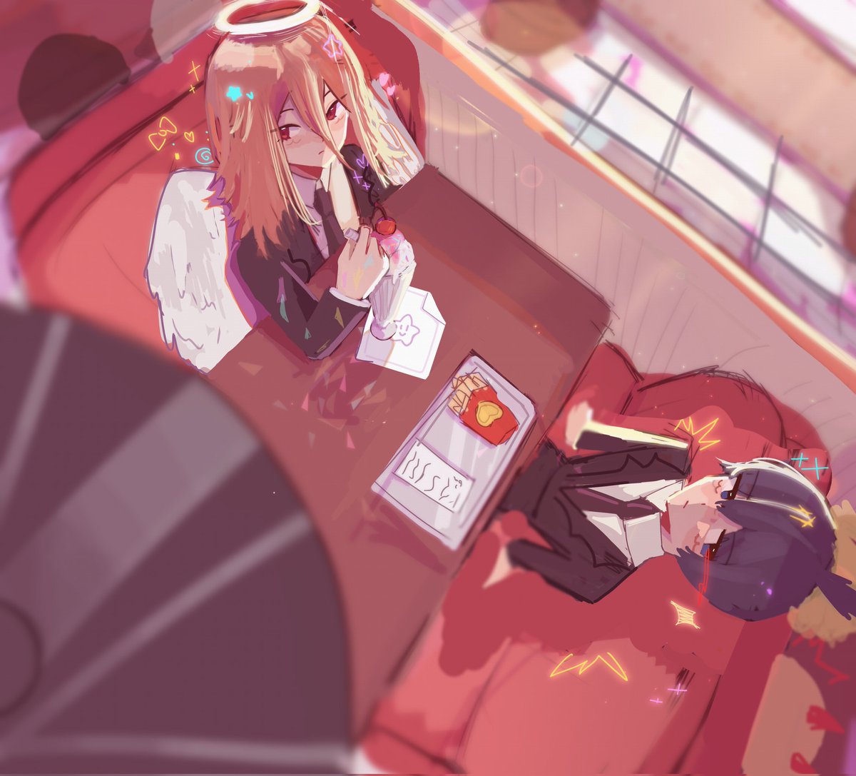 cute lil AkiAngel date very rushed because I'm too lazy 😭 #akiangel