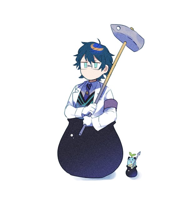 「blue hair shovel」 illustration images(Latest)