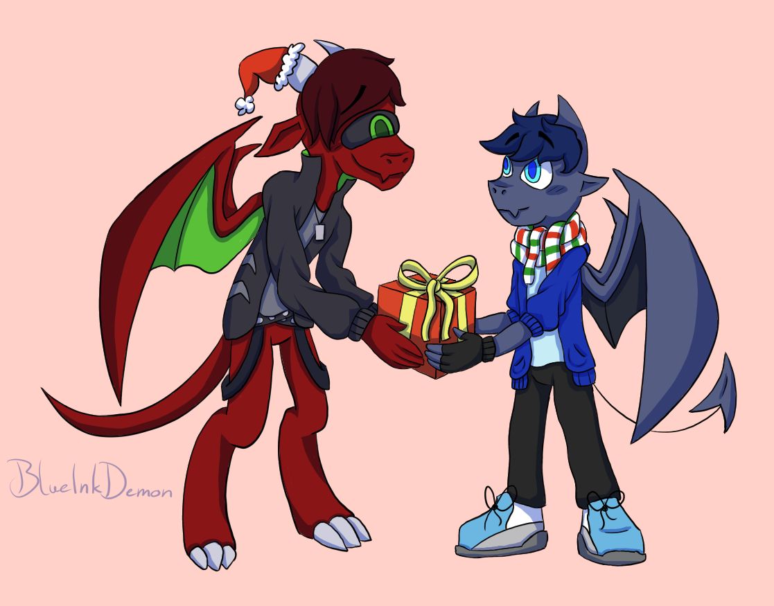 BlueInkDemon's tweet photo. I wish everyone a Merry Christmas!

And I have some art presents for 3 people who meant a lot to me this year.

@ayunoodle 
@__Jovas__ 
@RientilRuiz 

I'm thankful that I can call you my friends! https://t.co/gDWV8AJ9BD