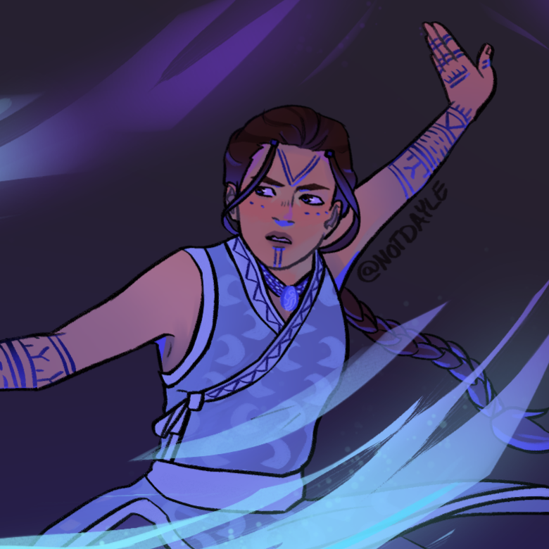 notdayle's tweet photo. Katara deserve traditional Inuit tattoos https://t.co/CZsS0gzplE