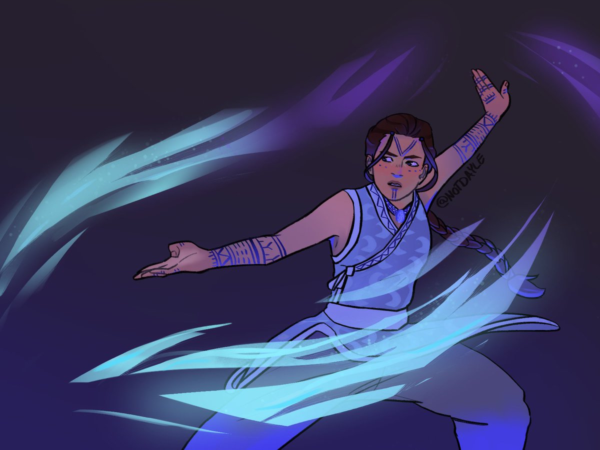 notdayle's tweet photo. Katara deserve traditional Inuit tattoos https://t.co/CZsS0gzplE