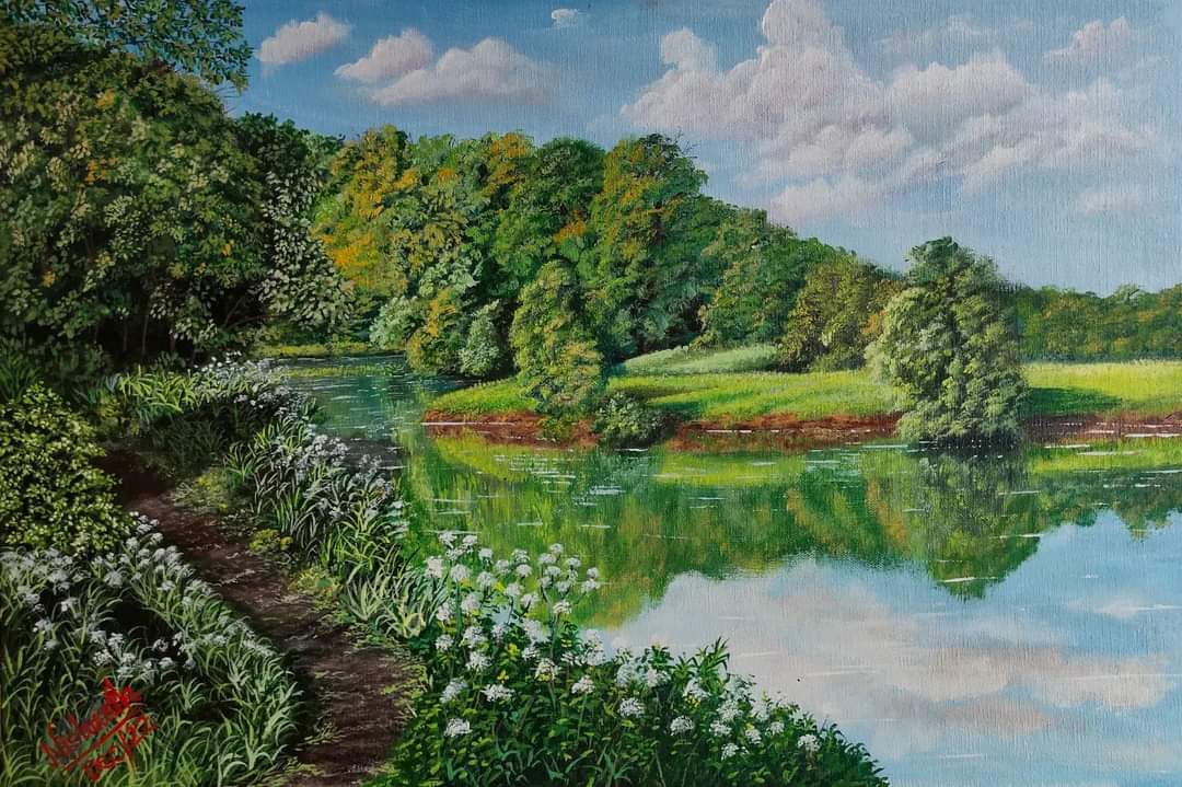 NishanthNeelayi's tweet photo. My new acrylic painting  #mypainting #acrylicpainting #canvas https://t.co/c92705sNnM