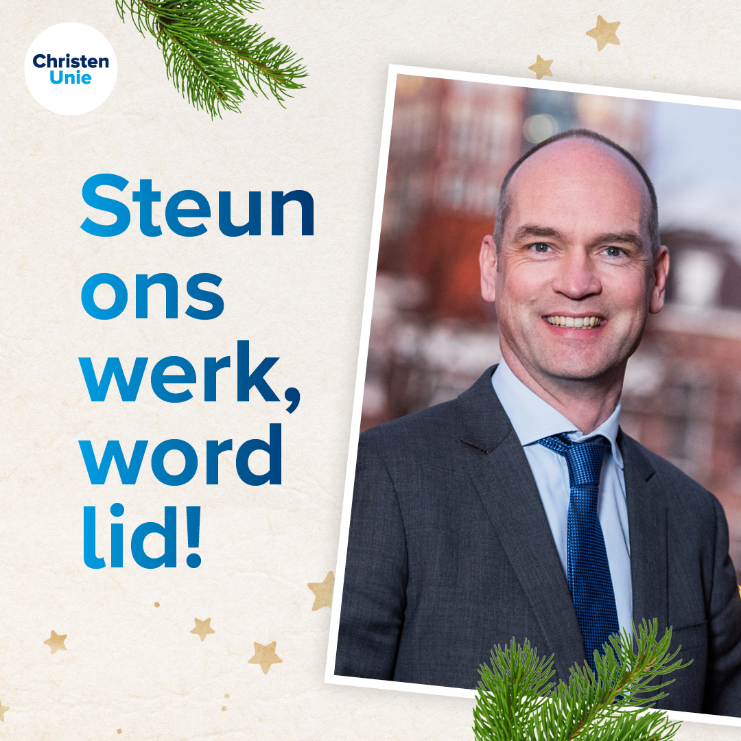 Steun ons werk en word lid van de ChristenUnie! 💙 Ook in het nieuwe jaar gaan we opnieuw vol overtuiging werk maken van onze christelijk-sociale idealen. Doe je met ons mee? Word lid! 👉 Meld je aan via christenunie.nl/welkom.