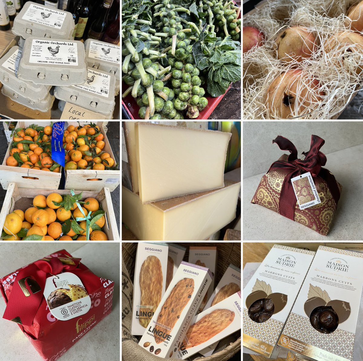 Last chance for Christmas staples before we close for a little rest
Doors open 8.30am (fresh bread arrives 9amish) 
Artisan cheese market for a final busy day of cheese tasting, cutting, wrapping + advising on wonderful Christmas cheese 💪…plus produce and of course fresh eggs!