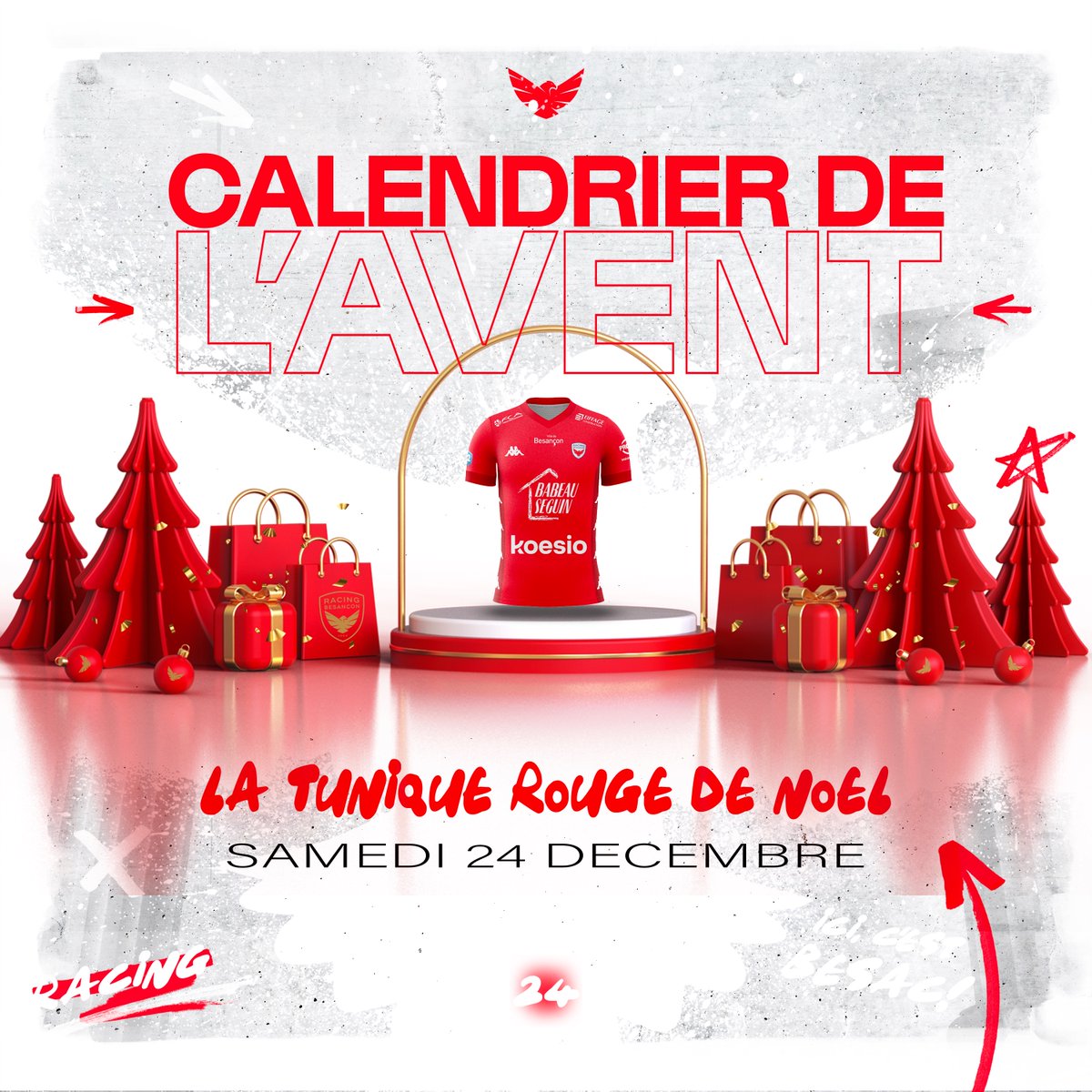 racing_besancon's tweet photo. 🔴🔵 Noël 

Le plus beau cadeau qu'un racingmen puisse recevoir est à gagner pour ce dernier jour ! Le maillot rouge authentique de notre équipe fanion 😍 C'est notre costume de père noël à nous, non ? 😎

Pour participer : 👇
✅ Follow
🔄 RT 
❤️ Like

TAS à 18h⏱

#TeamRB https://t.co/yie04Tq9nc