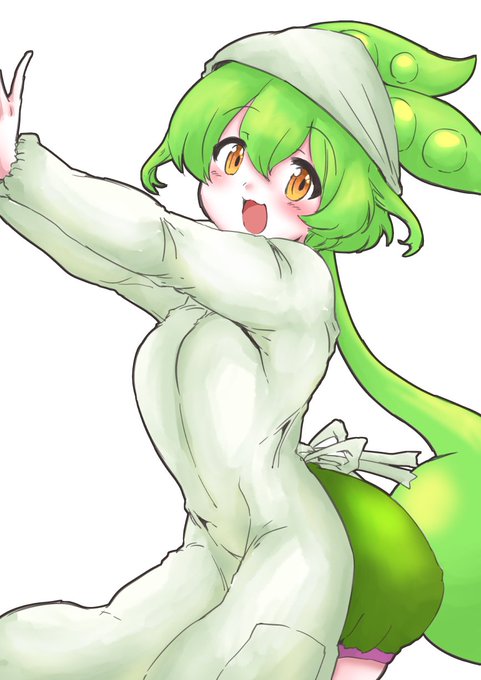 #どんどん土曜日ずんだもん 
今日の割烹着です 