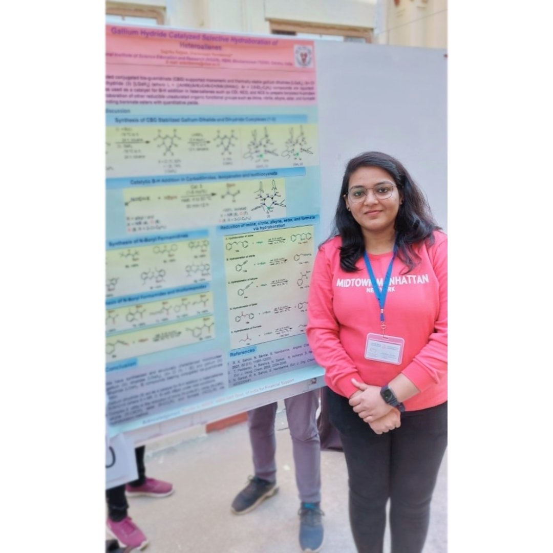 Presented a Poster for the first time on 'CBG supported Gallium hydride catalyzed selective hydroboration of heteroallenes' at International Conference MTIC -XIX
#posterpresentation
#PhDlife 
#wonderfulexperience
#maingroupchemistry
#catalysis
#mtic
#BHU
#internationalconference