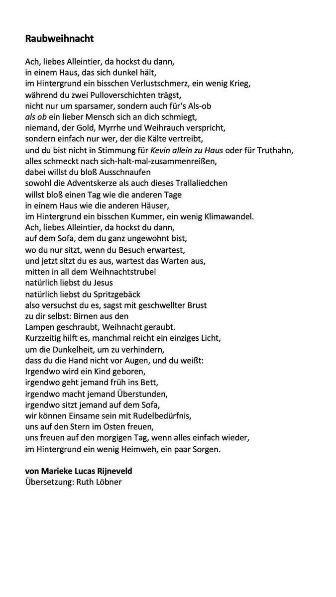 Lucas_Rijneveld's tweet photo. Today my Christmas poem appears in @trouw @demorgen and @faznet ✨✨ The English translation is by @M_Hutchison and the German translation by @ruth_loebner https://t.co/EFbr01CfvW