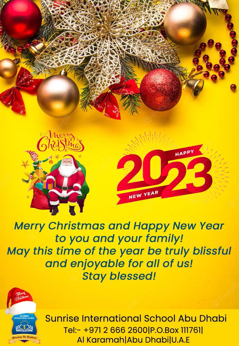 sisad2022's tweet photo. Merry Christmas and happy New Year 🎈🎆🎊 https://t.co/7J651OCD2m
