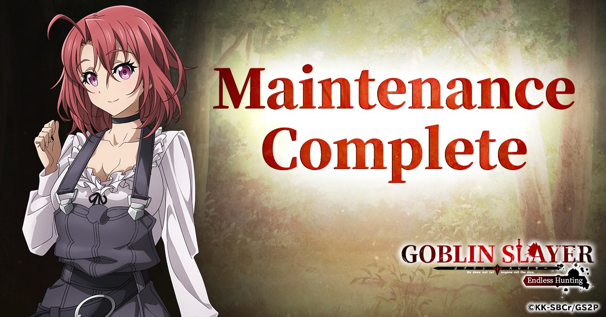 goblinendlessEN's tweet photo. Thank you for your patience. Maintenance is now complete. Players can now log into the game! 🎉 https://t.co/PAcPEhNjhD