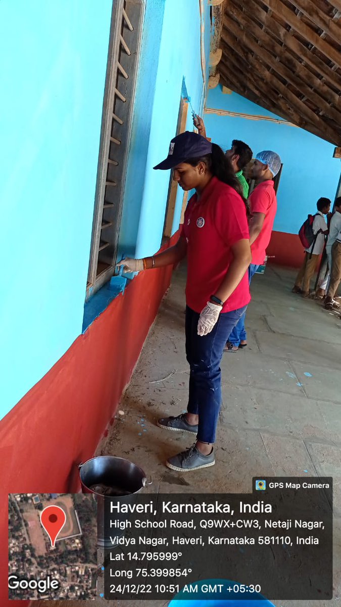 nssrdbangalore's tweet photo. In the eve of Akila Bharatiya Kannada Saahitya Sammelana Haveri GH College Haveri NSS units organised painting Primary schools @YASMinistry @pankajsinghips @_NSSIndia @ianuragthakur @karnatakacm @BSBommai https://t.co/qTwNaw4LWH