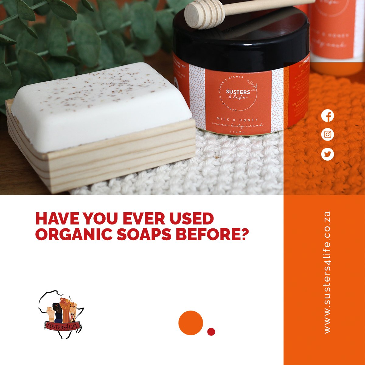 4Susters's tweet photo. Organically made products that use only natural ingredients are always better for your skin. They’re less harsh and don’t strip your skin’s natural oils away!

A win-win situation! Visit: https://t.co/mM2l0p2LKV 

#susters4life #4susters #womensupportingwomen https://t.co/7QQnBGTwjZ