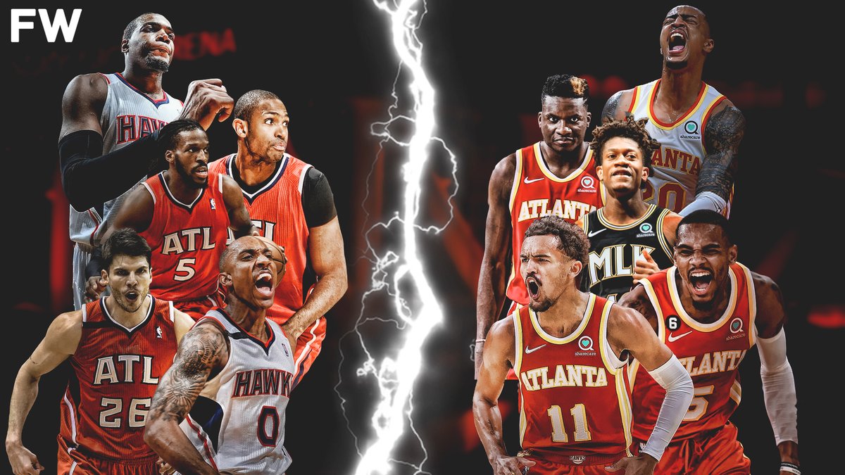 Fadeaway World on Twitter "Atlanta Hawks starters then and now Then