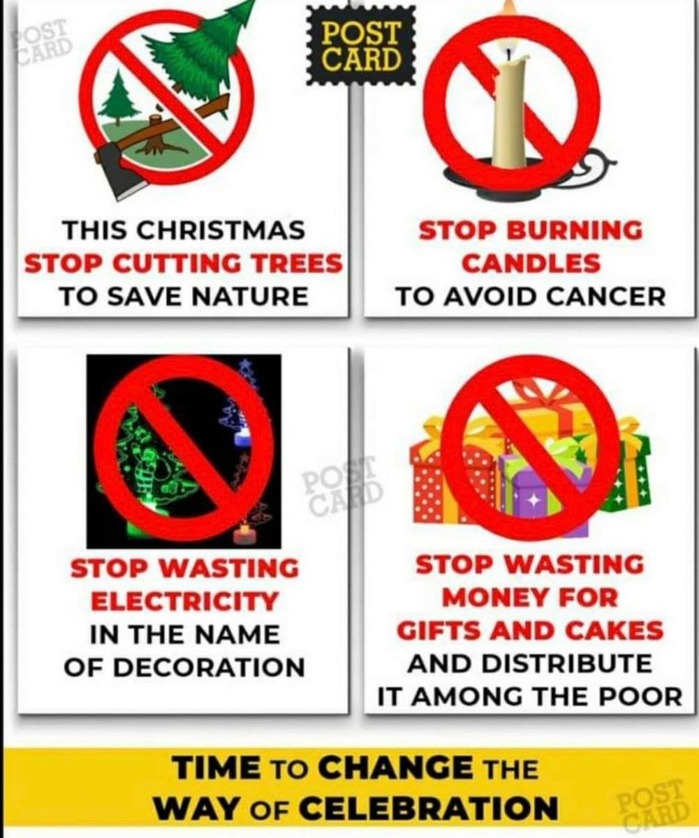 Why only Hindu festivals should help environment? Why not others? Hindu festivals are celebrated majorly in 1 country only but Christmas is celebrated in 50+ countries. <a href="/PetaIndia/">PETA India</a> raise ur voice to save environment.