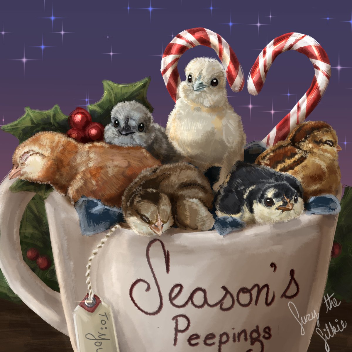 SuzytheSilkie's tweet photo. A Merry Holiday to everyone ✨🐔🎄 https://t.co/9U7pHcwKKv