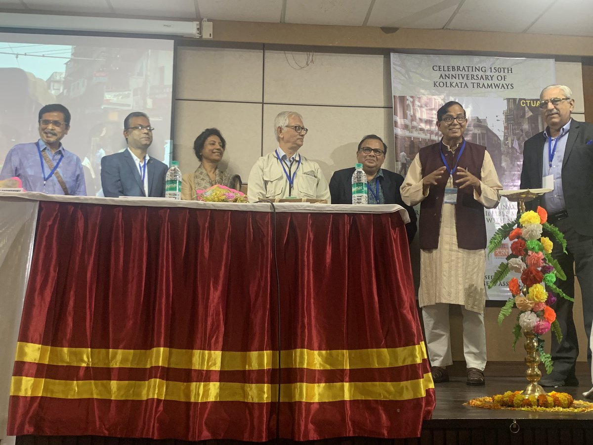 neilbasu's tweet photo. “Kolkata has an opportunity to grow differently-Strengthening Trams as part of the Solution”-Attending ‘Celebrating 150th Anniversary of Kolkata Tramways’ BY @_CTUA_ &amp; SwitchOn Foundation. Great discourses on sustainable transportation &amp; why Kolkata Trams shud be revived urgently https://t.co/67MINQDuV2