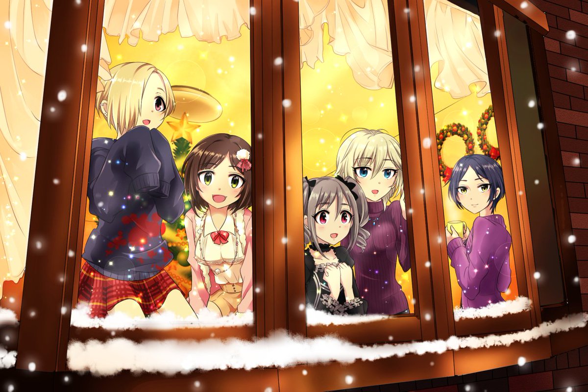 アナスタシア(シンデレラガールズ) ,神崎蘭子 ,前川みく 「良いクリスマスイブを～!(過去絵) 」|ポン太＊現在Skeb作業中！受付締め切りました。個人ご依頼受付もまだお休み中！のイラスト
