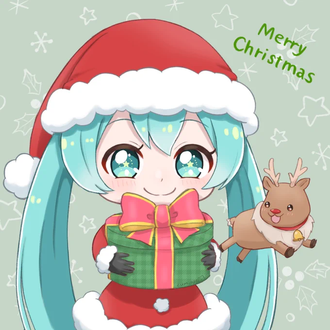 #初音ミク #クリスマス ミクサンタからプレゼントです良いクリスマスを 