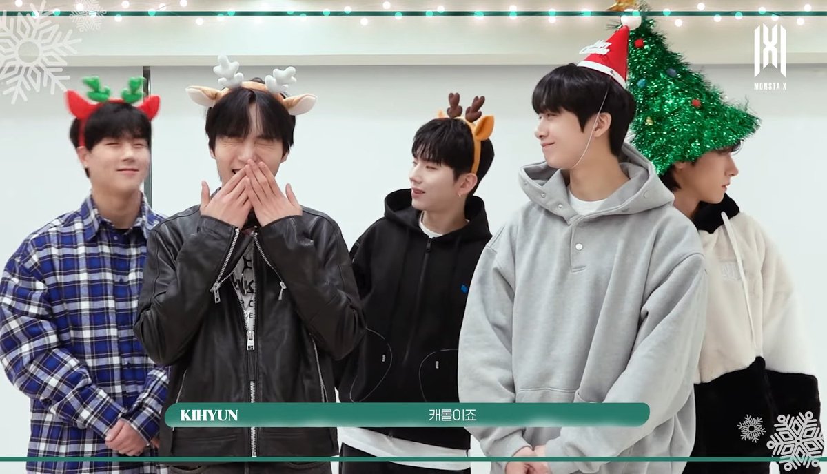 Min : Highlyyyyyy Excited🔥🔥🔥
Honey: Excited &amp; Adorable❤🤗😚
Wonnie :Calmly excited❤😘
Kiki: Happilyyy excited😃😃❤❤
And here our lovely maknae: Going out of the world for few mins😂😂😝😝😘😘

MerryXmas Lovesssss❤❤❤😘😘
#MonstaX #MONSTA_X 
<a href="/OfficialMonstaX/">몬스타엑스_MONSTA X</a>