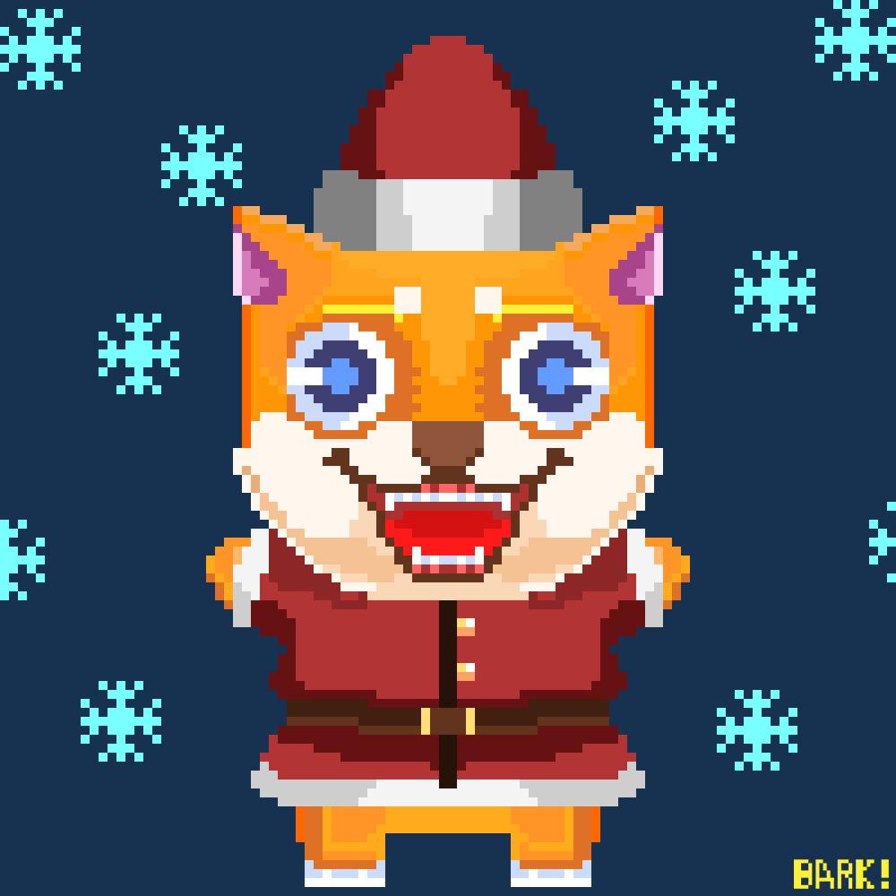 BarkingTale's tweet photo. DAY 32 (●'◡'●)

Wishing you a Merry Christmas... 🎄🎅

#Christmas #クリスマス #100日チャレンジ  
#pixelart #ドット絵  #NFTCommuntiy https://t.co/jMBn7df0Yo