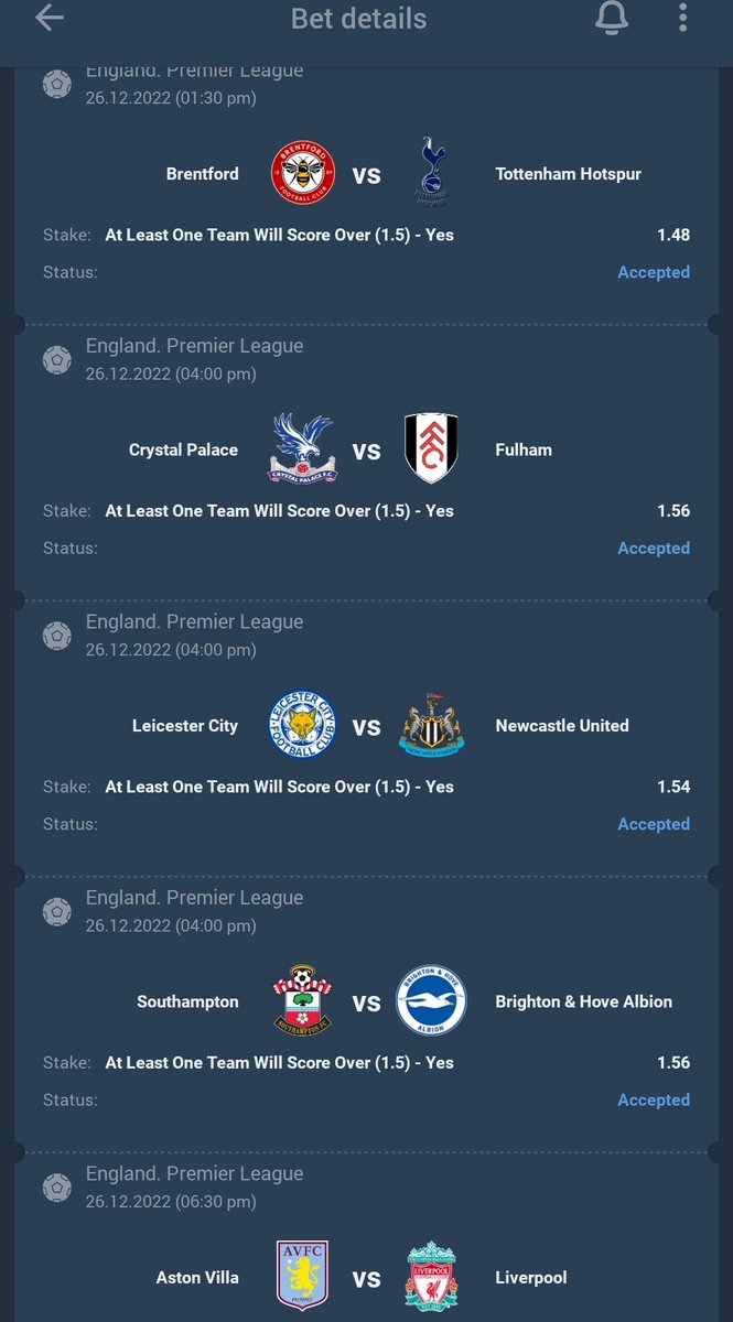 MisturBets's tweet photo. ATLEAST ONE TEAM TO SCORE 2 GOALS:

*21 Events

*1,232 Odds

1xBet Booking- "BS82G"

Get On 👉 https://t.co/fzjo7y2pfE

#MisturBETs https://t.co/uGNHi44MhH