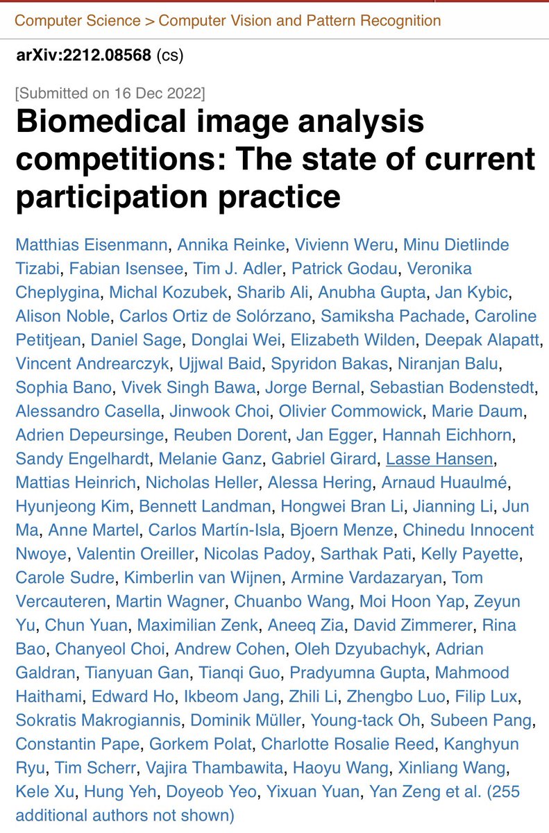 Being among “the 255 additional authors”, is wonderful! I really liked #HECKTOR challenge 2020&2021. Thank you @ArmanRahmim for encouraging us to participate and @VAndrearczyk and all the organizers for their great supports and Matthias Eisenmen and the team for this paper.