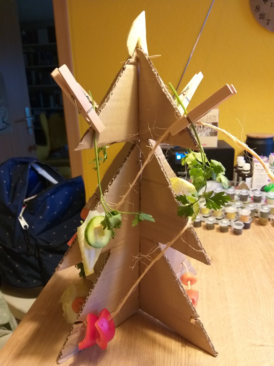Shadow_land's tweet photo. I made a christmas tree for my guinea pigs 🥰 https://t.co/cqs83XH8un