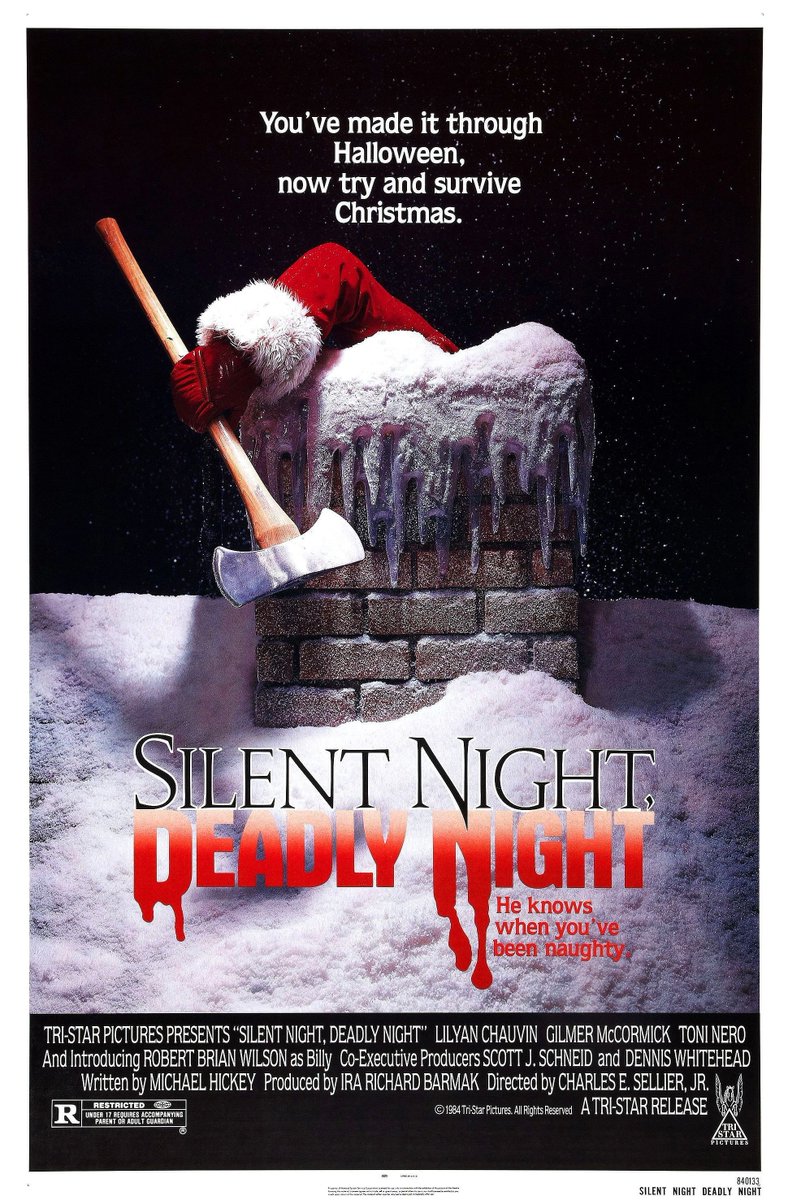 FilmMomatic's tweet photo. #NowWatching SILENT NIGHT, DEADLY NIGHT #CharlesESellierJr #LilyanChauvin #GilmerMcCormick #ToniNero #RobertBrianWilson #BrittLeach #NancyBorgenicht #HEDRedford #DannyWagner @LinneaQuigley #LeoGeter #RandyStumpf #WillHare #TaraBuckman #GeoffHansen https://t.co/l5LOEsmf5U