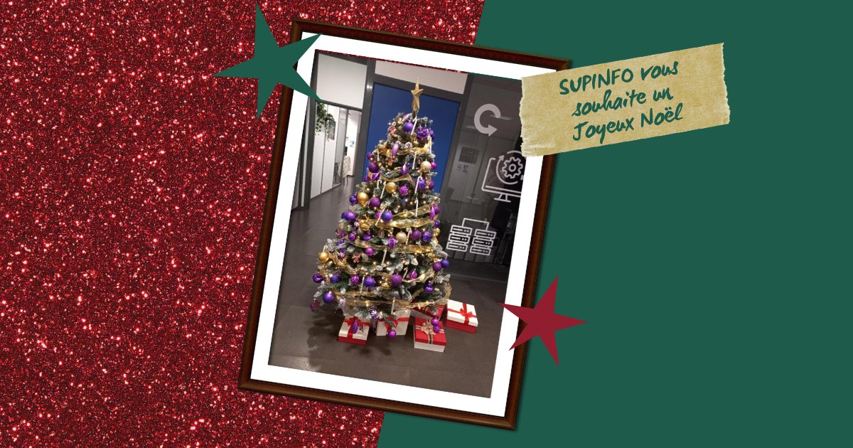 SUPINFO's tweet photo. Toute l’équipe de SUPINFO vous souhaite un Joyeux Noël 🎅 🛍 👫

#supinfo #ecole #experts #informatique #Caen #Lille #Lyon #Paris #Tours https://t.co/3beXWNeOeA