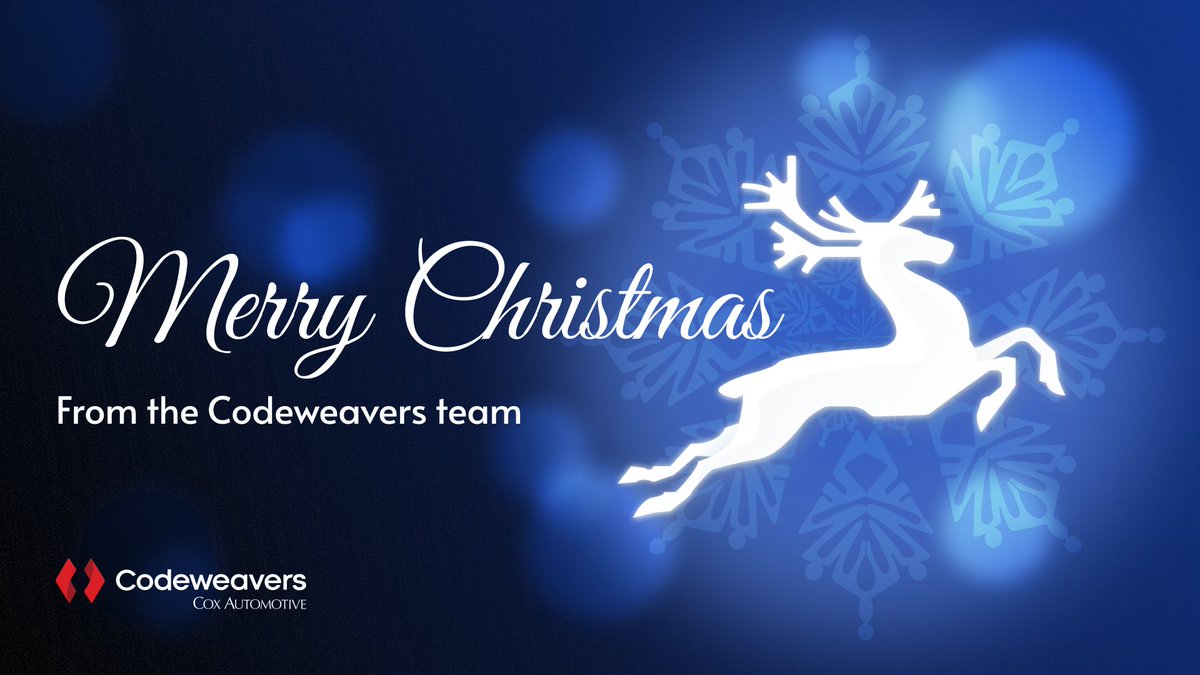 From everyone at Codeweavers, we’d like to wish you a big Merry Christmas; we hope you enjoy the festivities and look forward to seeing you all after a well-deserved break!