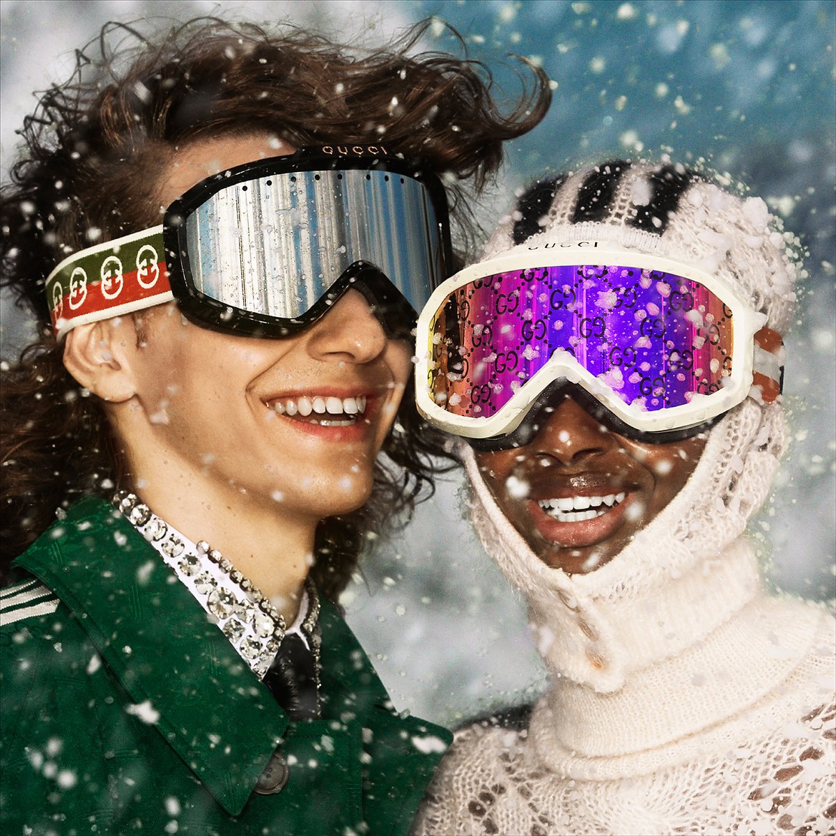 #gift #luxury Envisioning Gucci in the mountains with a new take on ski masks. Discover more #GucciApresSki on.gucci.com/GucciApresSki_ #GucciEyewear 

Photographer: @MarkPeckmezian 
Art Director: #ChristopherSimmonds