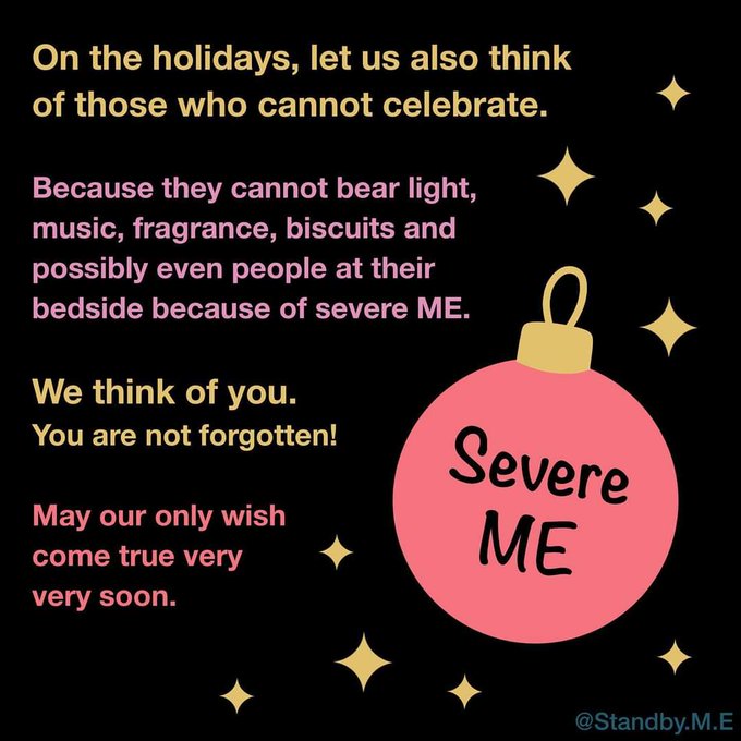 Weihnachtsgrüße für alle die Menschen, die auf das verzichten müssen, was Weihnachten ausmacht - sei es wegen schweren Erkrankungen wie #mecfs, Einsamkeit, Krieg, Trauer...