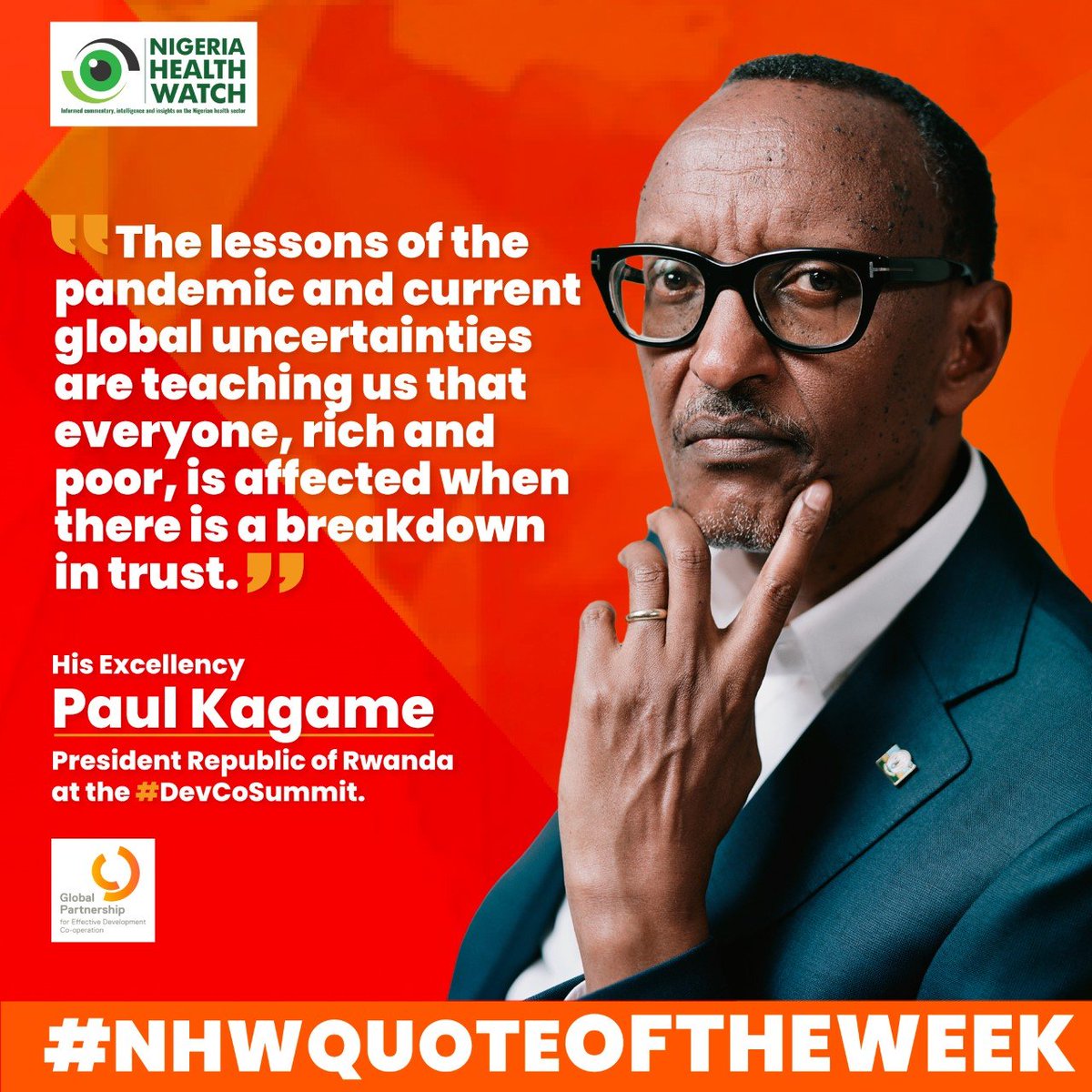 #NHWQUOTEOFTHEWEEK

One major lesson #COVID19 has taught the world is that responding to public health threats hinges on building public trust.

The risk of future pandemics remains. We must learn from past lessons to better prepare for future public health threats.
#DevCoSummit