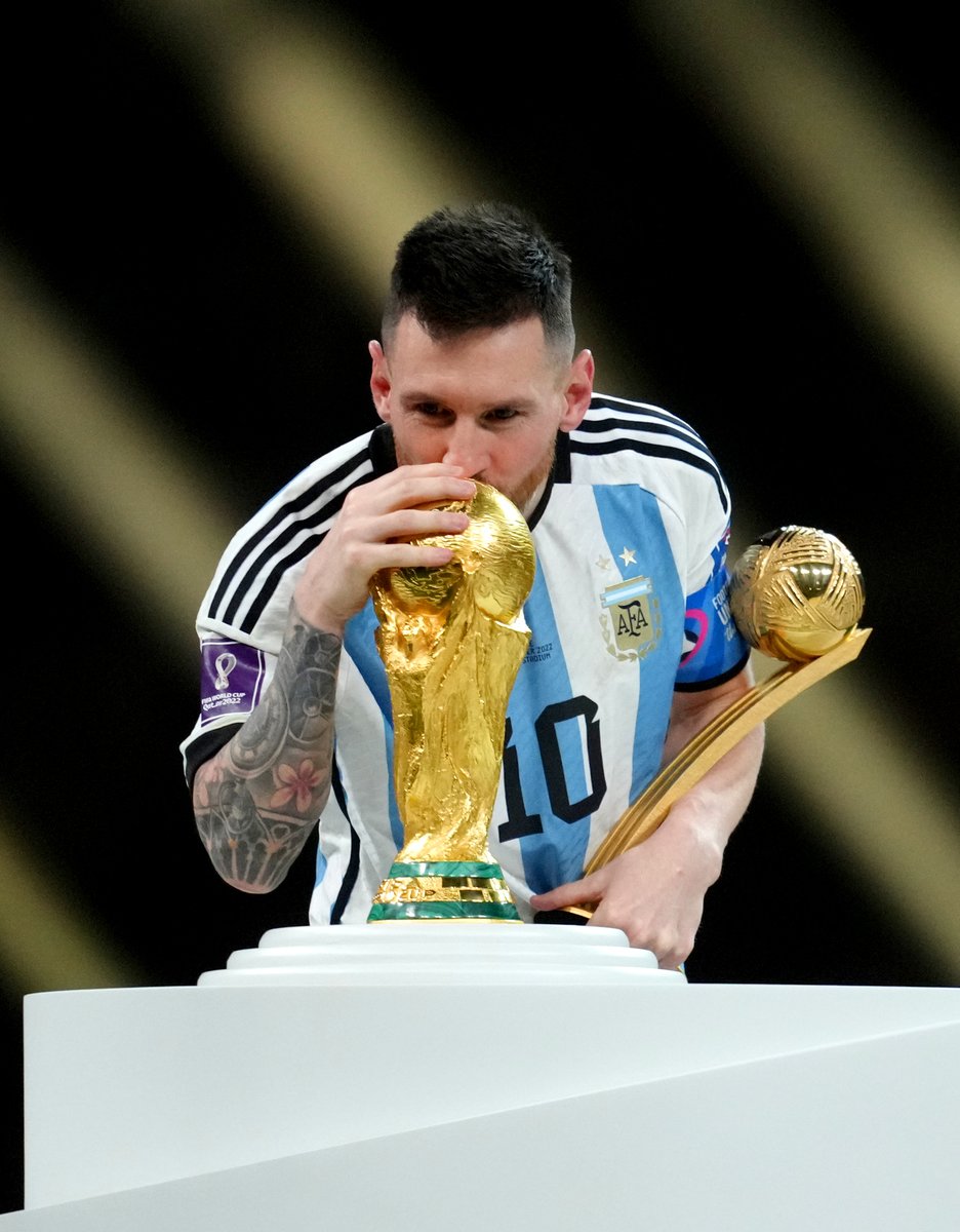 sportbible's tweet photo. Rafael Nadal: "When Messi scored the third goal against France, my eyes filled with tears. For someone so great to end his career in this way seemed fair to me and I was moved. That he lifted the World Cup made me happy." ❤️🐐 https://t.co/bQbGoiRz3T
