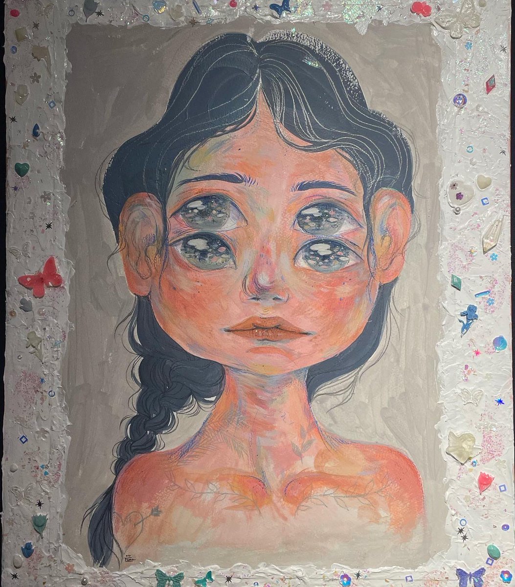 어쩔 수가 없게 돼버렸어
Mixed Media on Canvas. 53*45.5 2022.