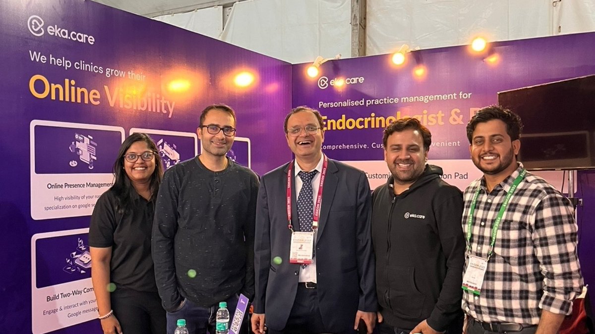 ekacareHQ's tweet image. On the last day at #ESICON ‘22, our team met Dr. Sanjay Saran, the Organising Secretary of ESICON 2022, the person behind this praiseworthy initiative. Later, we also got the privilege to meet Dr. Bansi Saboo, Organizing Secretary of APICON.