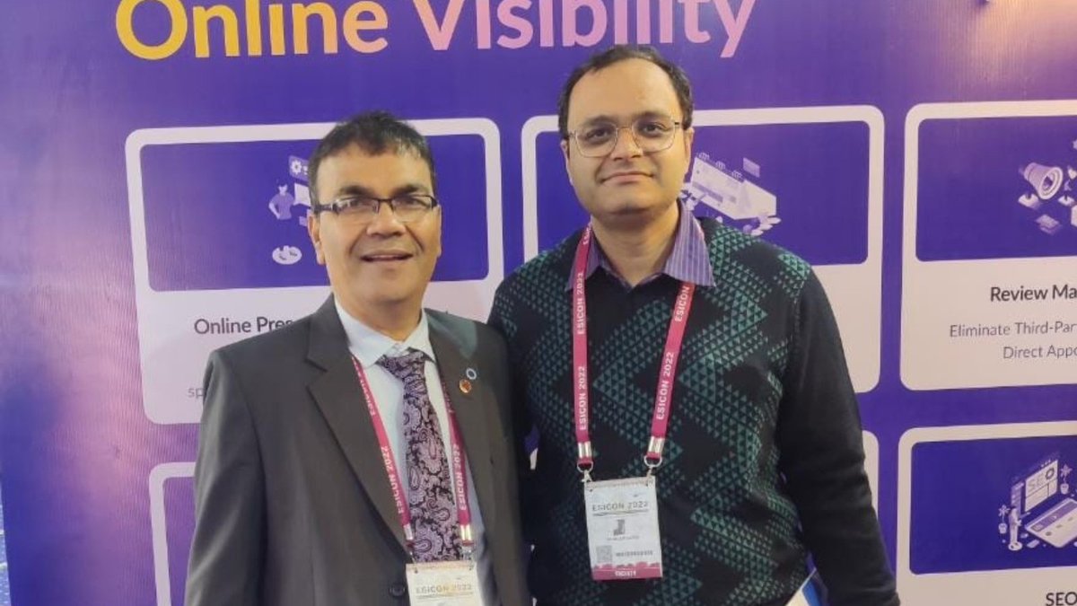 ekacareHQ's tweet image. On the last day at #ESICON ‘22, our team met Dr. Sanjay Saran, the Organising Secretary of ESICON 2022, the person behind this praiseworthy initiative. Later, we also got the privilege to meet Dr. Bansi Saboo, Organizing Secretary of APICON.
