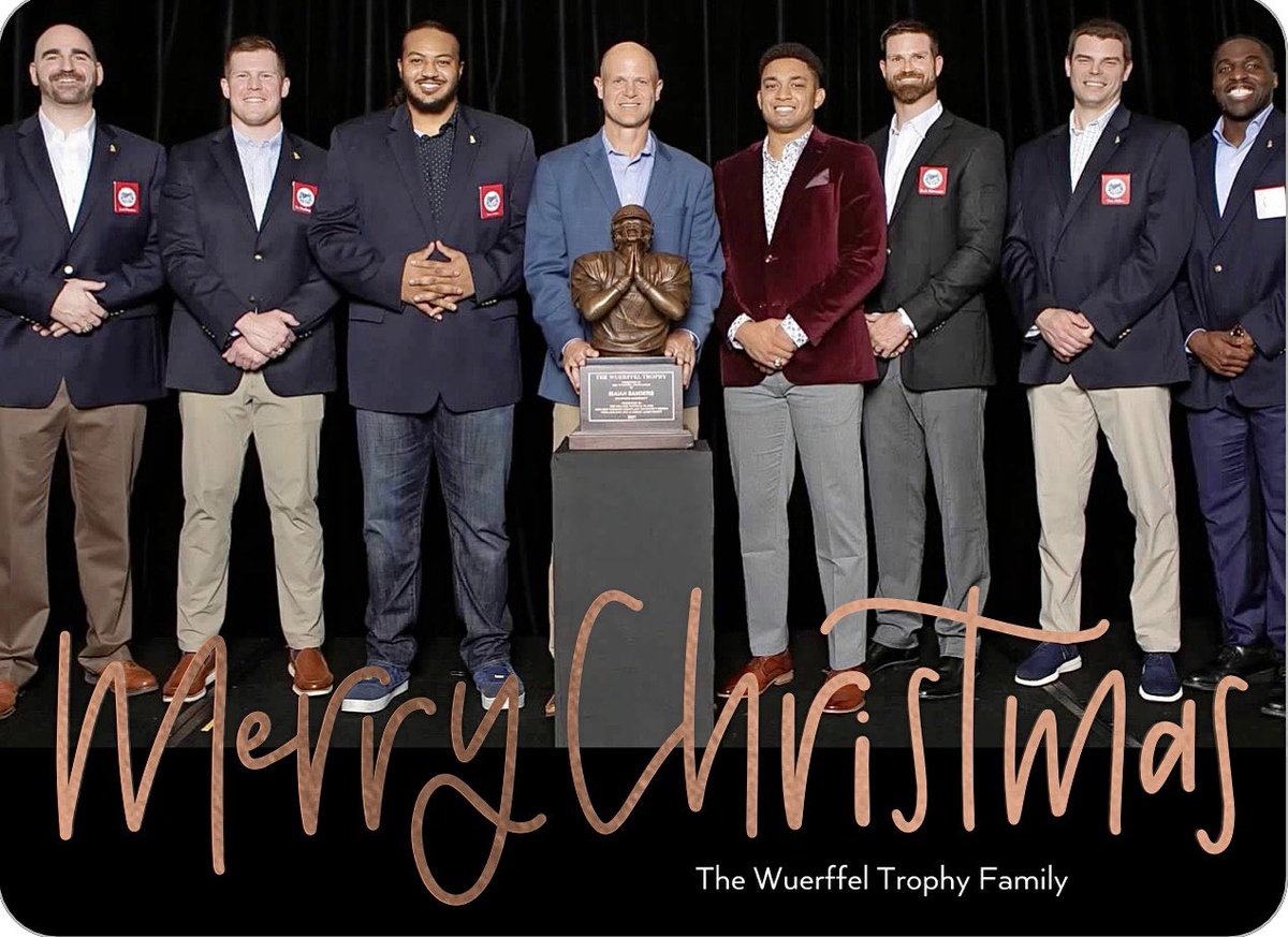 Merry Christmas Eve to you and yours from everyone at the Wuerffel Trophy!