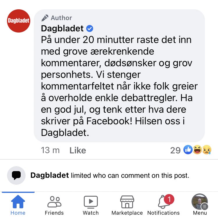 Trollene tar ikke juleferie. #Kommentarfeltstengtpå20min