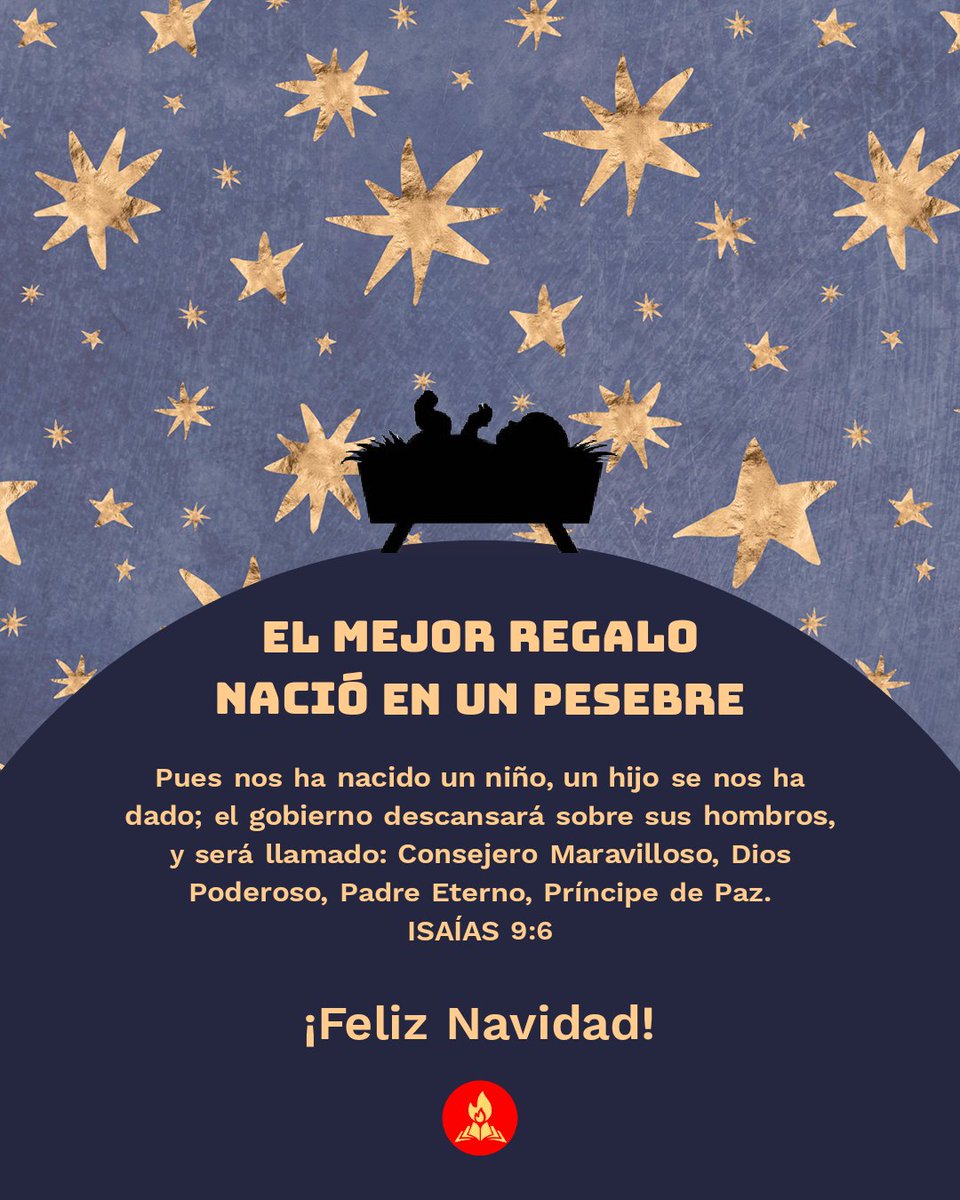 UnLPpCristo's tweet photo. ¡Feliz #Nochebuena22 ! Recordemos en esta noche que el mejor regalo ya fue enviado por Dios a todos. Que el motivo de tu celebración sea la venida de Jesús, con paz y amor en tu hogar.
🎁Isaias 9:6 #Navidad2022  #Estudiantes #LaPlata @unlp https://t.co/vvEEqORmns
