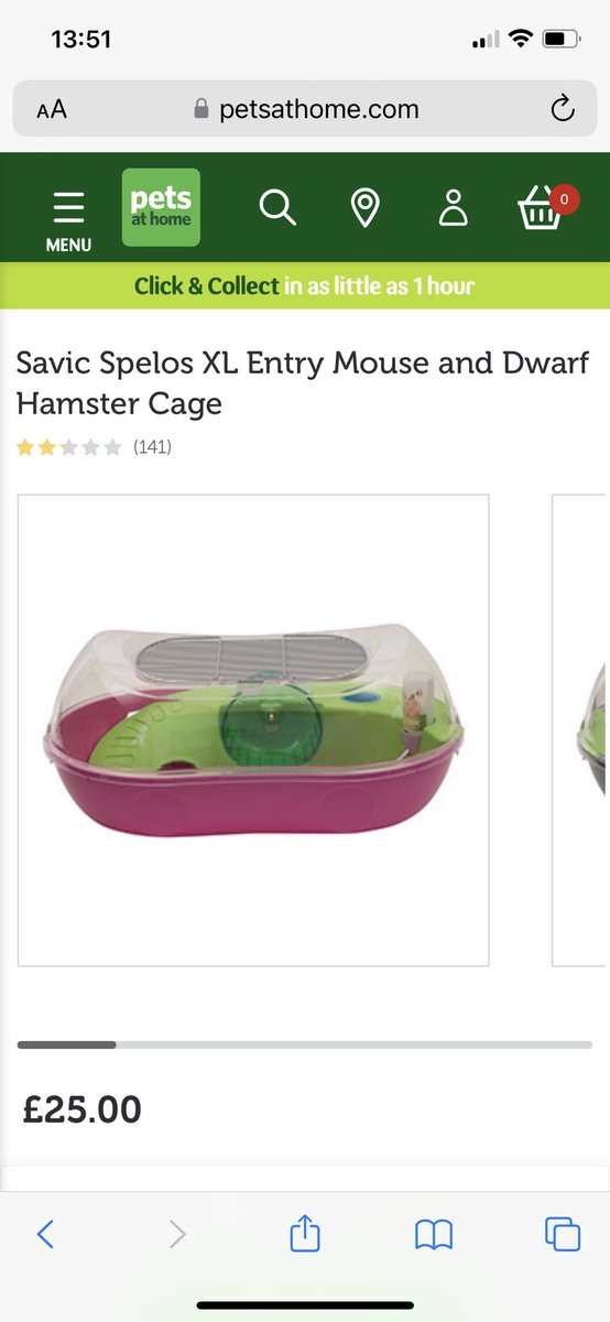 TheBigScotYin's tweet photo. @PetsatHome really annoyed with the hard sell in store today. Wasnt allowed to get a dwarf hamster because the cage we bought from your store last year was too small even through it’s still online for sale. Shocking I have one upset daughter… https://t.co/5460HyB43D
