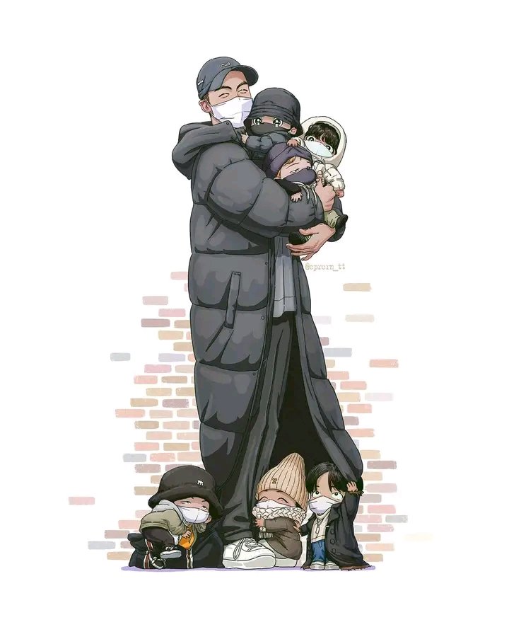 moni_samia's tweet photo. Hyung will do it first ☹️🫂

"seokjinnie and the 6 babies"

#방탄소년단진 #BTSJIN #JIN https://t.co/lKye8CO54b